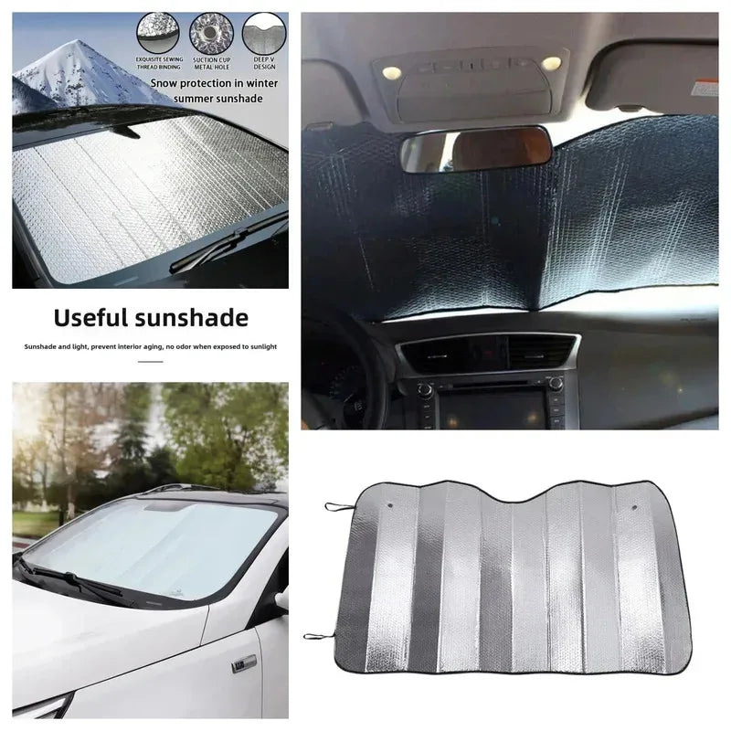 Foldable Windshield Sun Shade, 140 x 70 or 130 x 60 cm