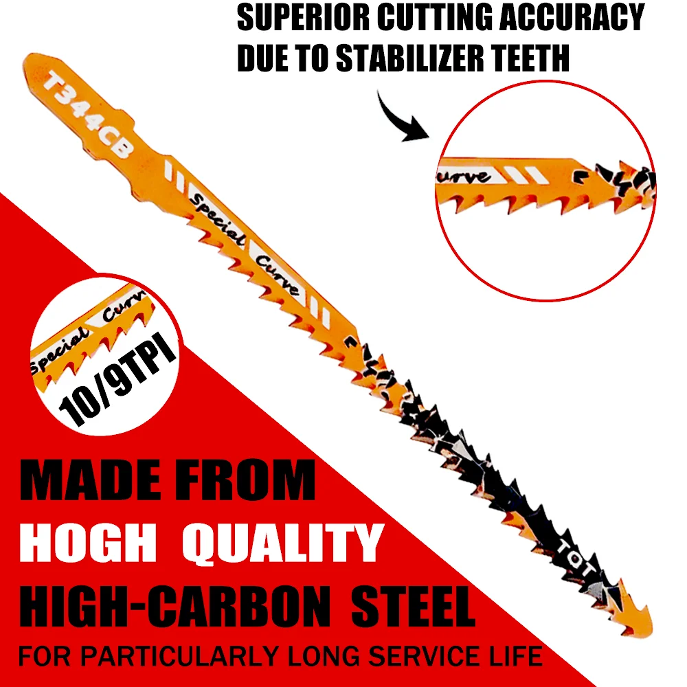 Double-Sided Jigsaw Blades (4-Pack) for Curved Cuts - Wood & Plastic - image 3