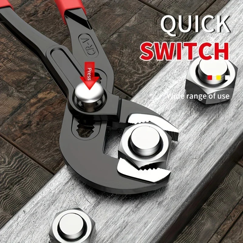 7/10/12 Inch Quick-Release Water Pump Pliers Plumbing Pipe Wrench Multifunction