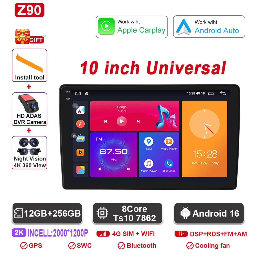 Universal Android Car Stereo with GPS, CarPlay & Bluetooth - image 18