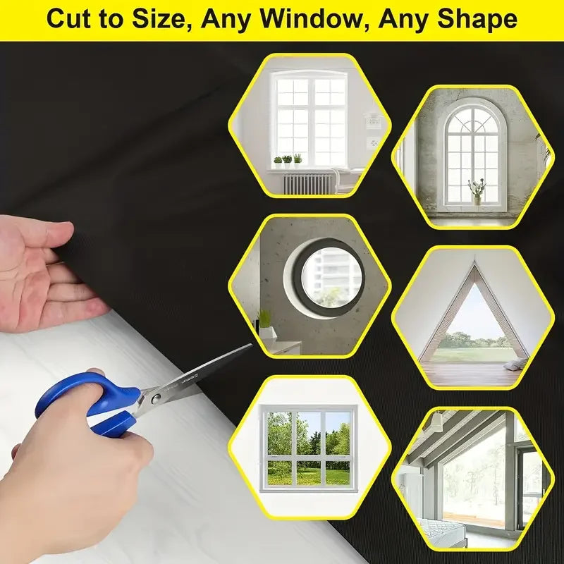 Portable Blackout Window Film – Self-Adhesive, Removable