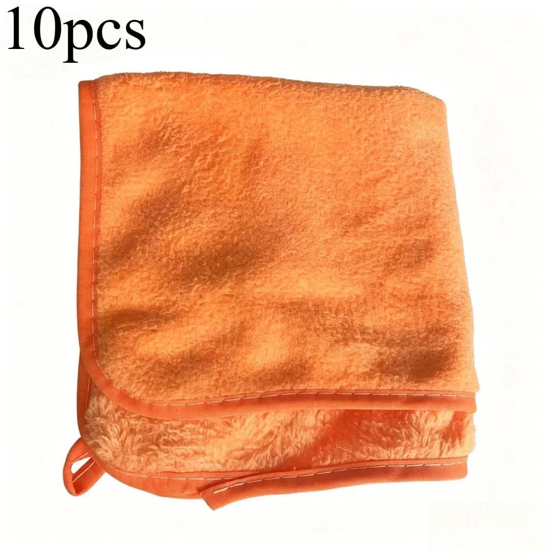 30x60cm Microfiber Car Cleaning Towels, Double Layer, 1/2/3/6/10 Pack