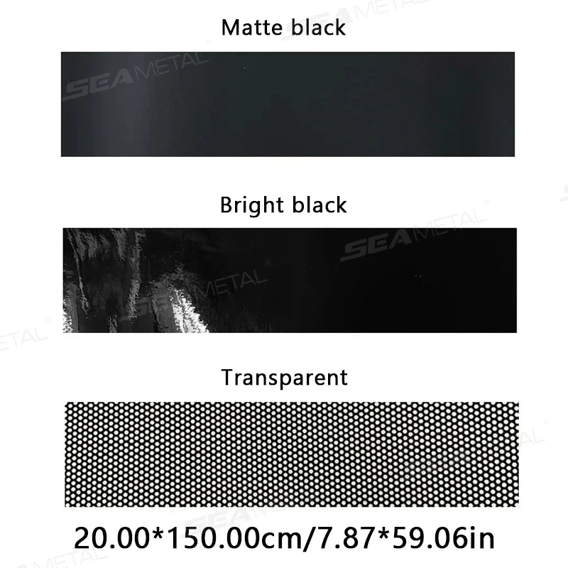 Front Windshield Sun Strip Sticker with Grid Pattern, 59 x 7.9 in