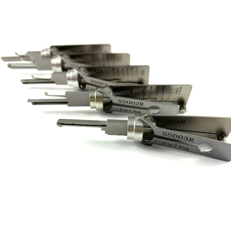 Pro Locksmith Tools for Door Locks,SS001 SS002 KW1  SC1 SC4  KW5 2 in 1 Lock Pick Tools,Home Lock Repair Kit