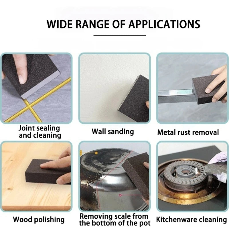 6pcs/set(60 80 120 180 240 320)Coarse Medium Fine Grit Sanding Block Sander Sponges for Wood Drywall Metal Sandpaper Sponge