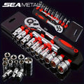 Wrench Socket Set Short Socket Ratchet Hand Tools for Car Boat Motorcycle Bicycle