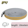 Self-Adhesive D-Shape Door & Window Weather Stripping, 5/10m