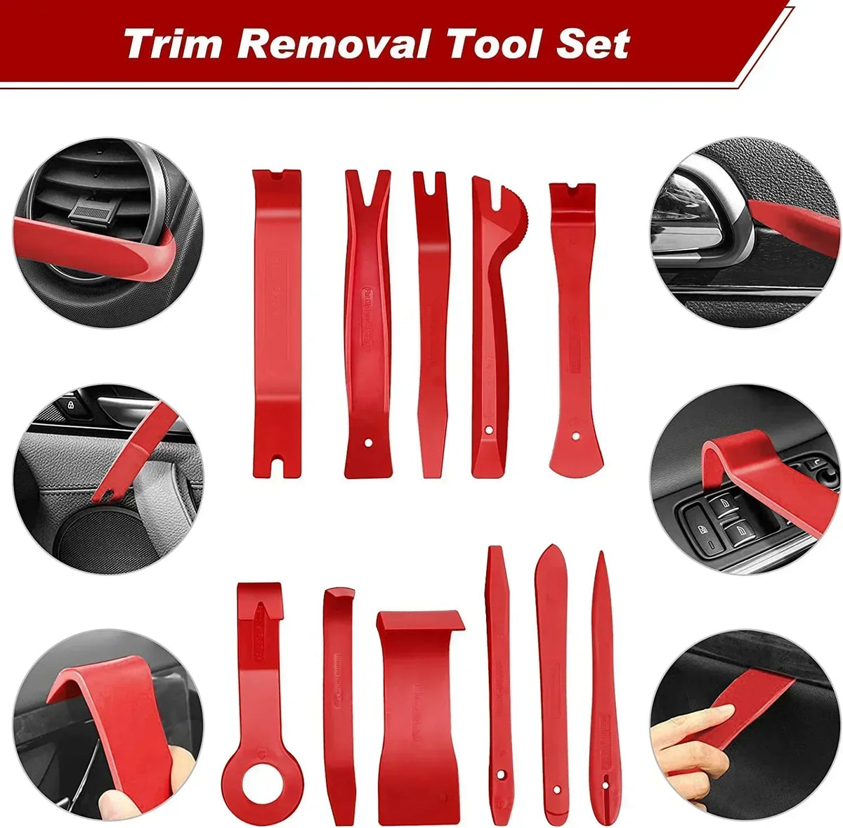 Auto Trim Removal Tool Set - Interior Panel & Clips Pry Kit - image 9