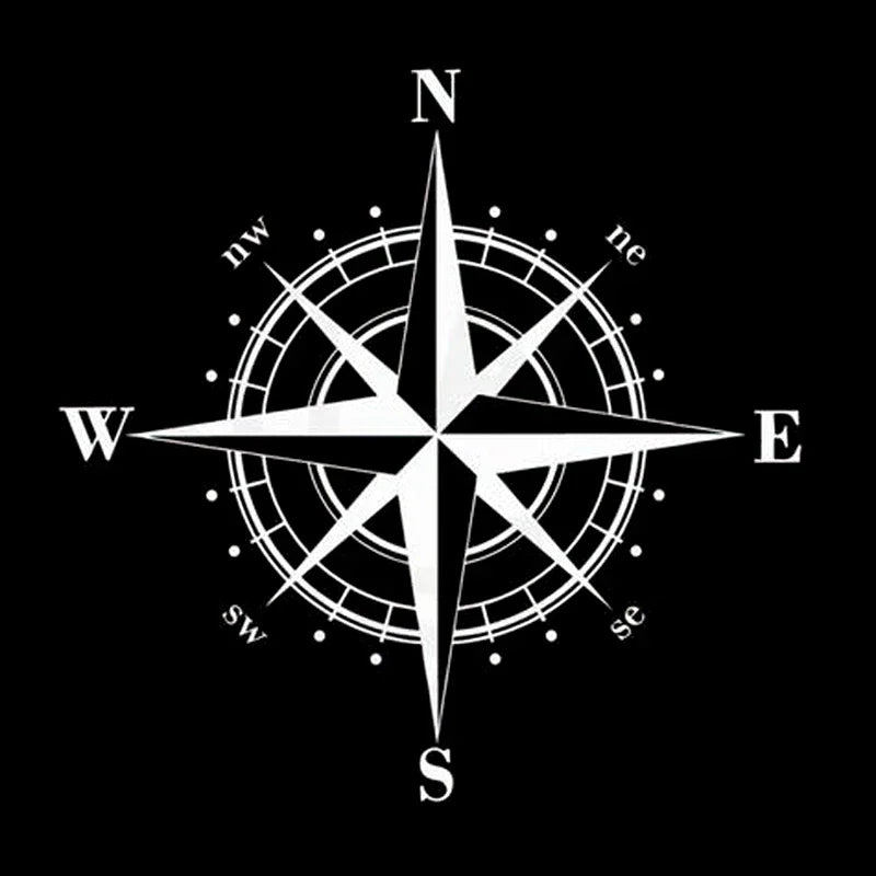 15cm Compass Car Sticker, Waterproof PVC Scratch Cover Decal - view 9