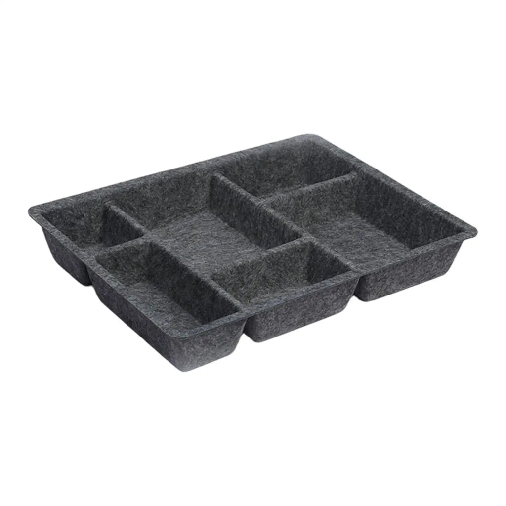 6-Compartment Felt Drawer Organizer Tray