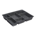 6-Compartment Felt Drawer Organizer Tray