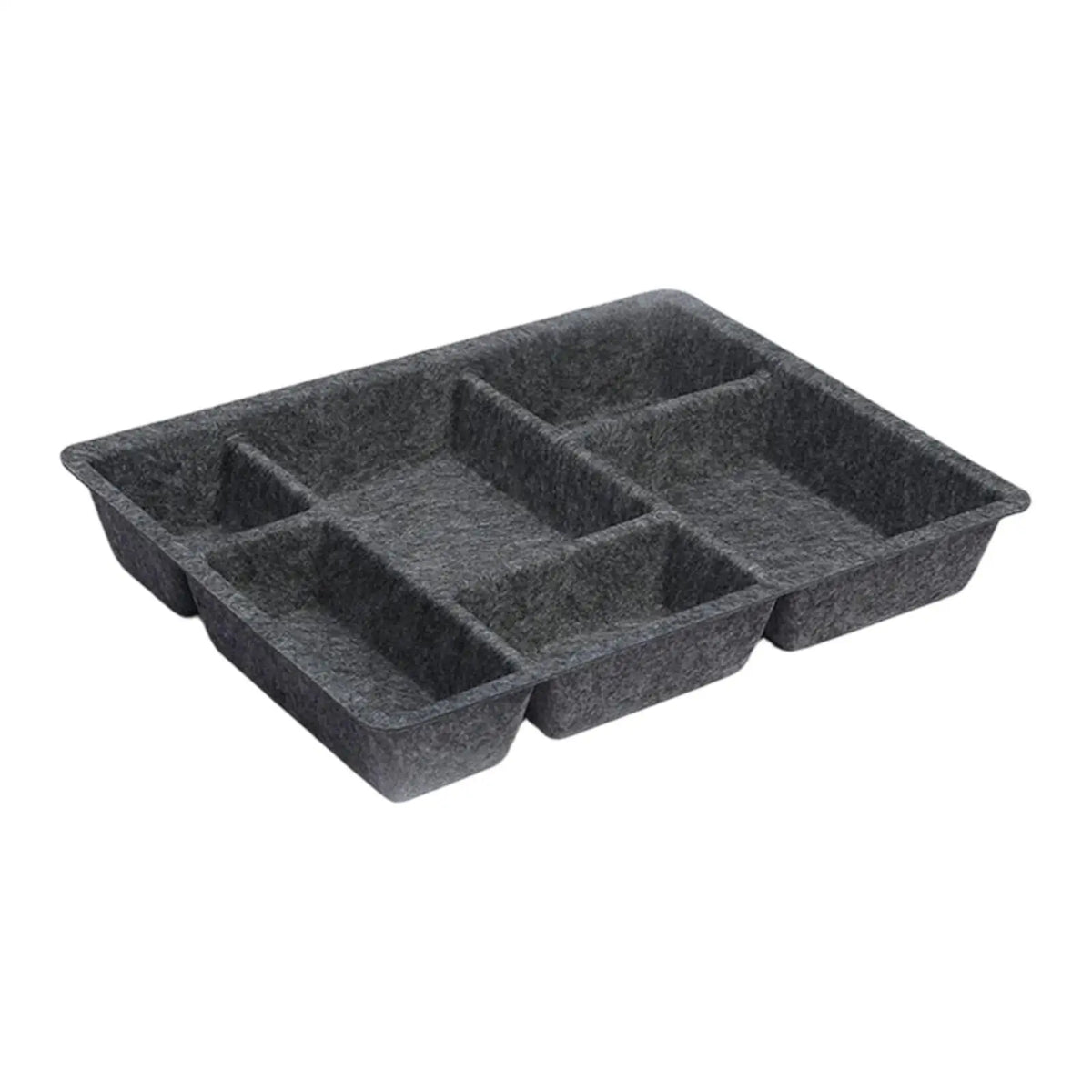 6-Compartment Felt Drawer Organizer Tray