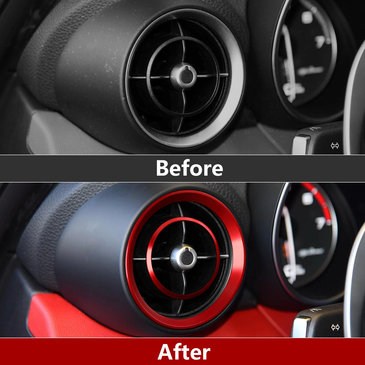 Carbon Fiber Interior Trim Stickers for Alfa Romeo Giulia and Stelvio