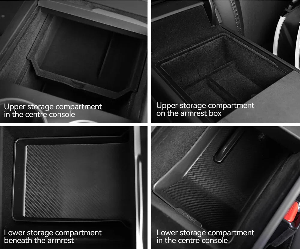 Center Console Hidden Storage Box for Tesla Model 3 and Model Y