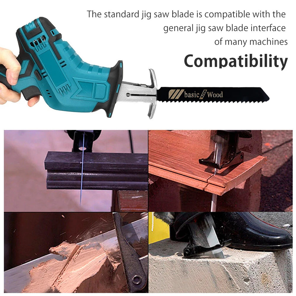 20-Piece Jigsaw Blades Set with Plastic Box – T-Shank HCS