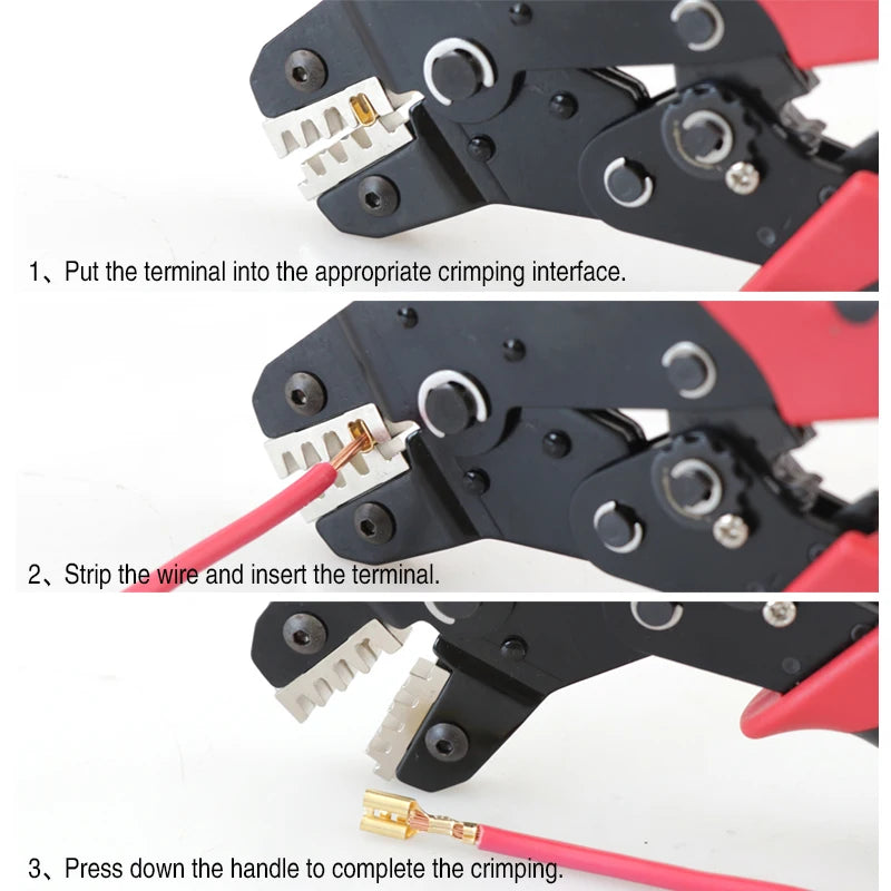 Crimping Tool Set - Electrician Wire Terminal Crimper Pliers 58B 2549 - image 8