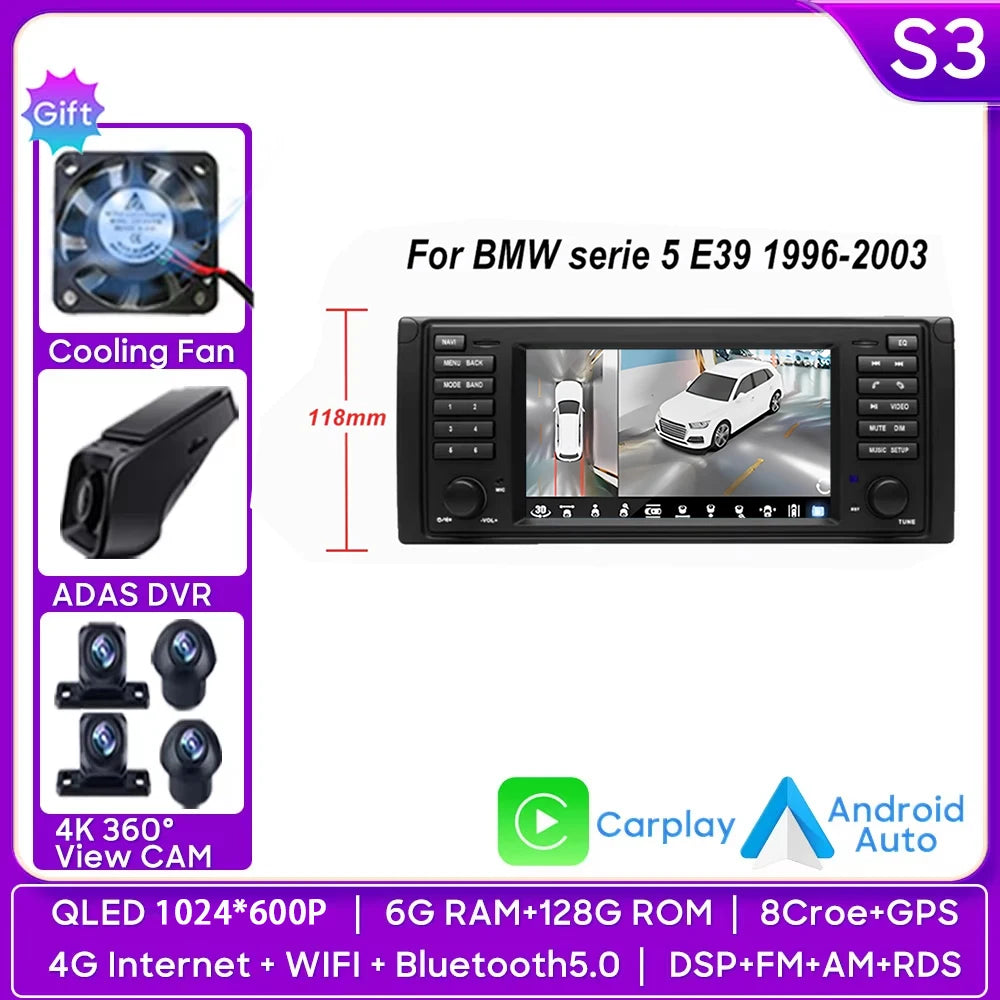 BMW 5 Series & X5 7'' Android Auto CarPlay Radio (1996-2003) - image 13
