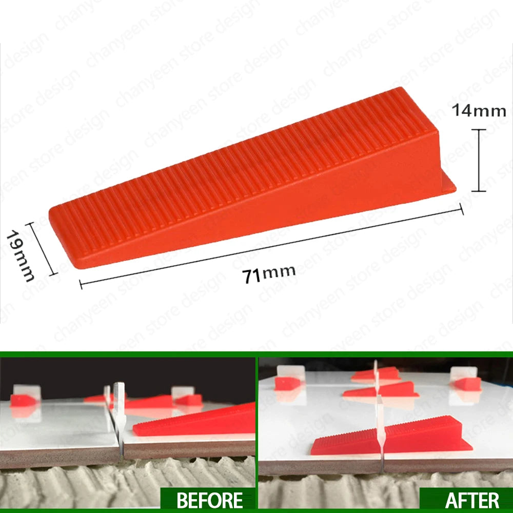 Reusable Ceramic Wedges Insert for Tile Leveling System Clips Spacers Tiling Floor Wall Carrelage Construction Tools Building
