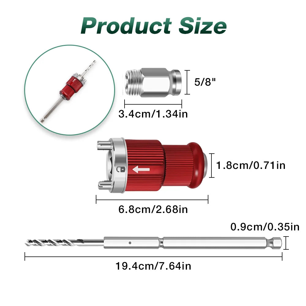 Hole Saw Quick-Release Connecting Rod – Hex Shank