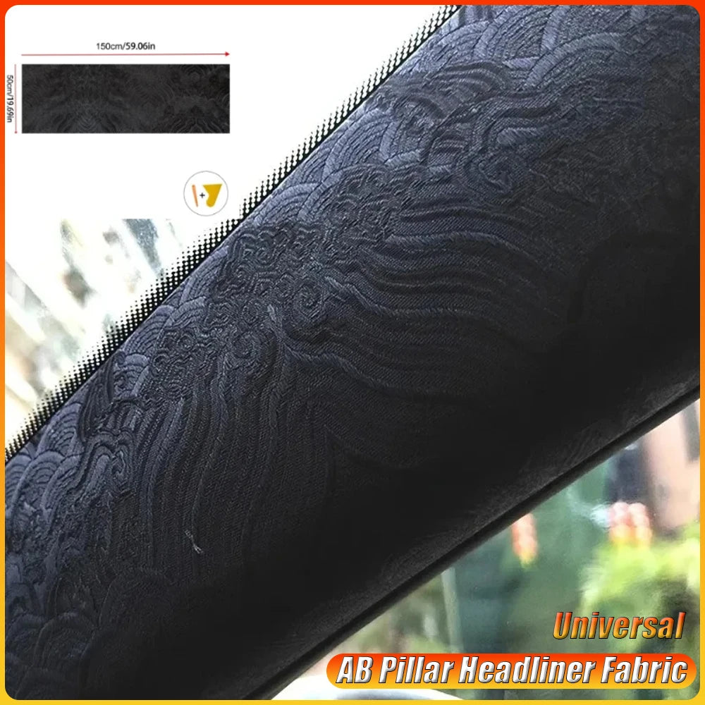 Self-Adhesive Pillar and Headliner Fabric Wrap, 59 x 19.7 in
