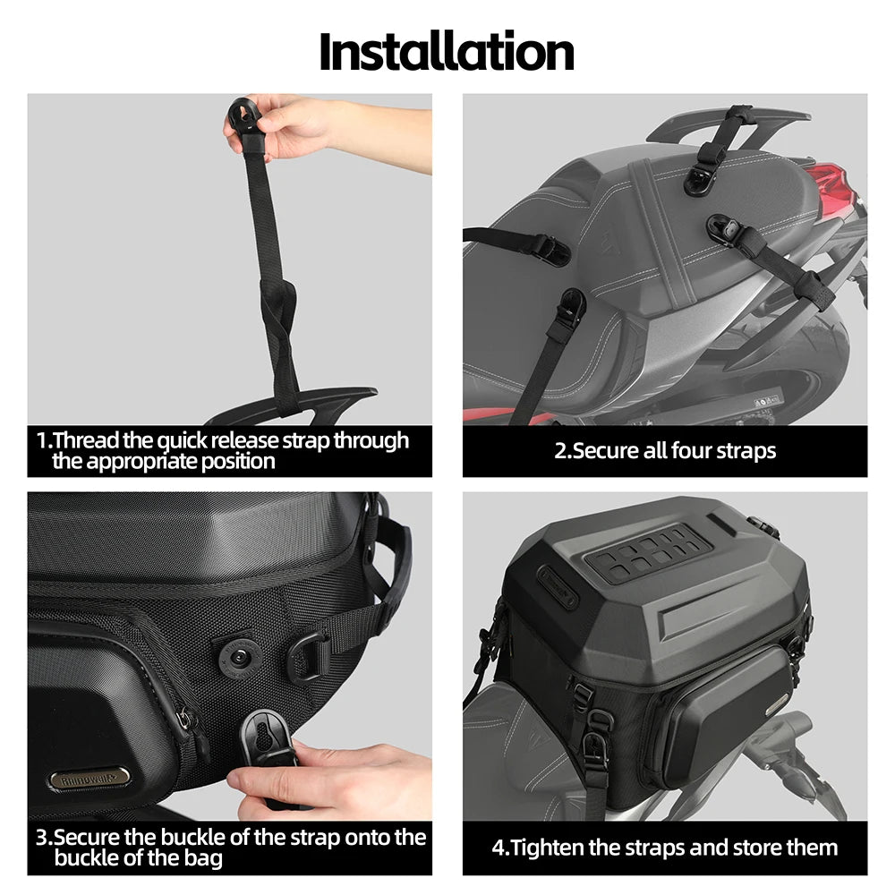 Rhinowalk 23-35L Hardshell Waterproof Motorcycle Tail Box - image 6