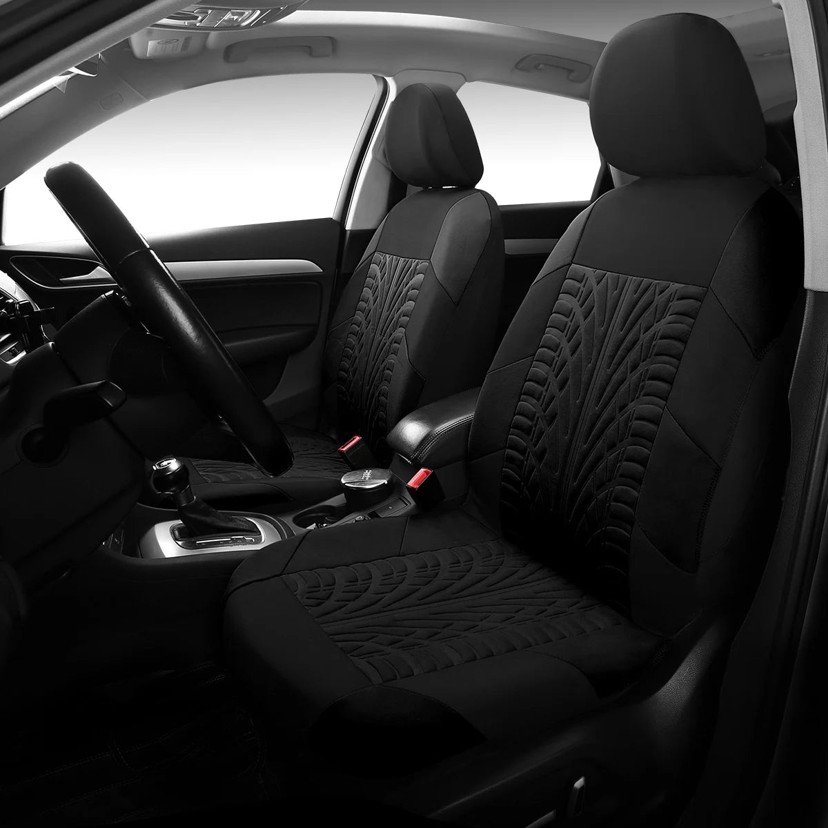 Universal Polyester Car Seat Covers, 4-Piece Front or 9-Piece Full Set