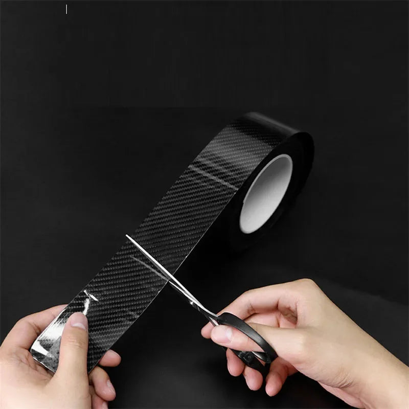 5D Carbon Fiber Door Sill Protector Strip, Scratchproof Tape - view 4