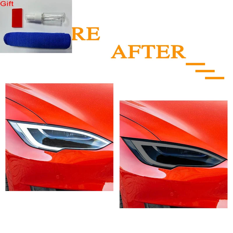 Tesla Headlight Tint Film - Smoke & Clear TPU Protection - image 2