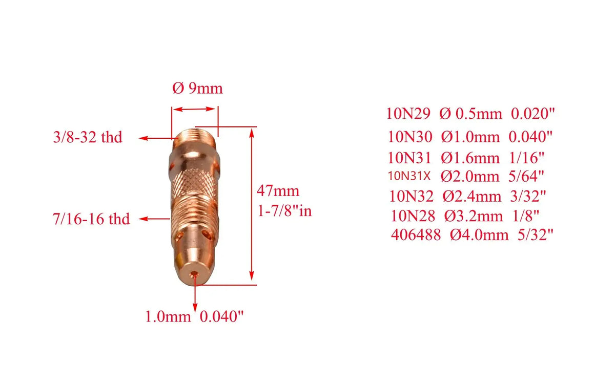 TIG Welding Accessory Kit 90 Degree Alumina Cup Collet Body Back Cap 0.040"-1/16"-3/32"-1/8"-5/32" For Torch SR WP 17 18, 24pcs