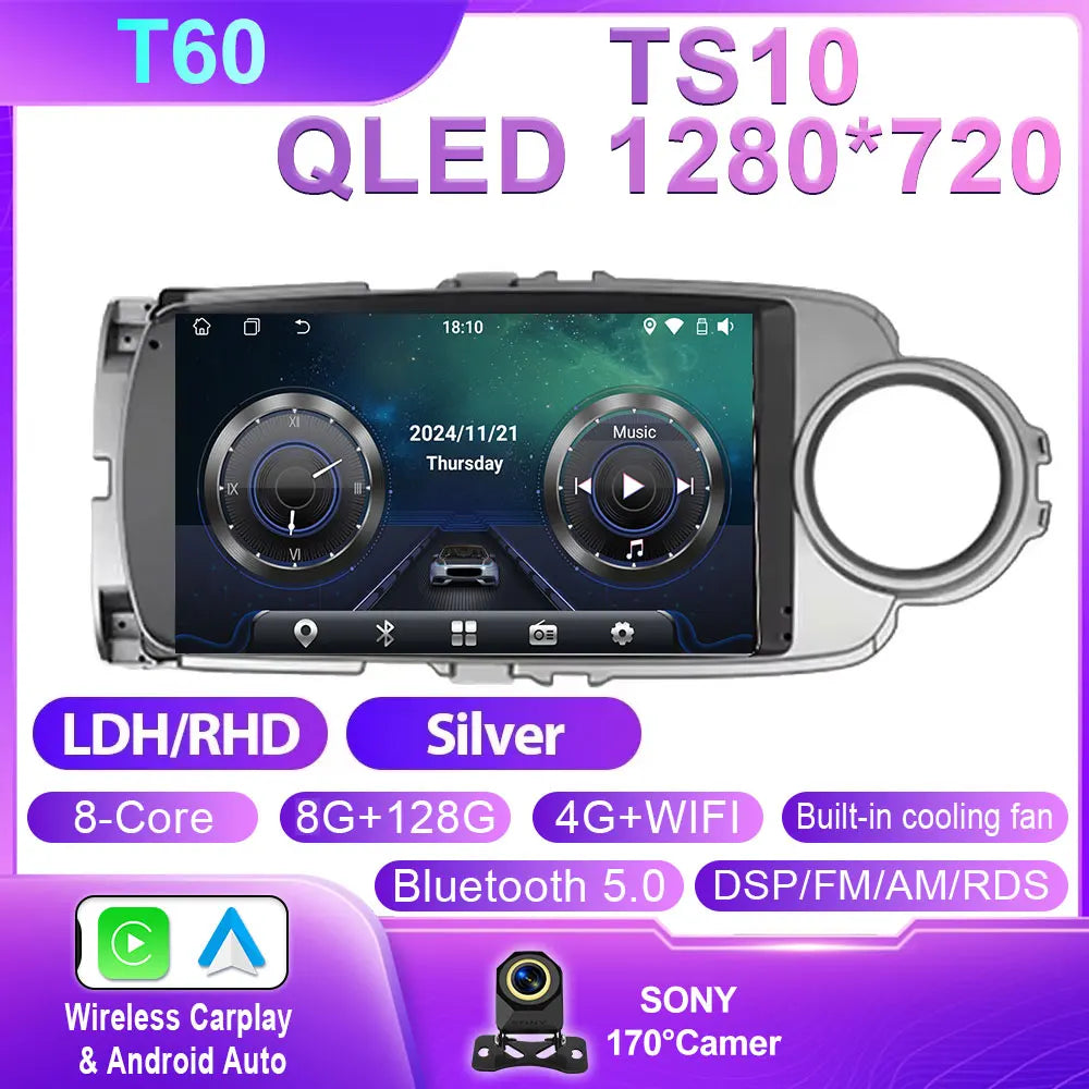 Toyota Yaris 2012-2017 Android Car GPS Radio Bluetooth - image 10