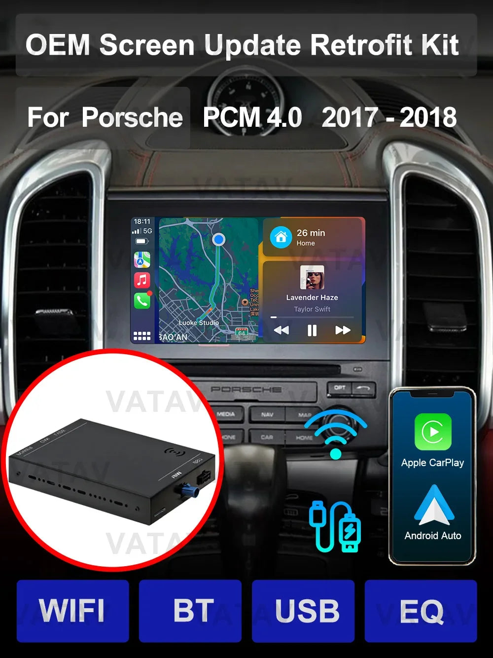 Wireless CarPlay & Android Auto Kit for Porsche PCM 3.0/3.1/4.0 - image 4