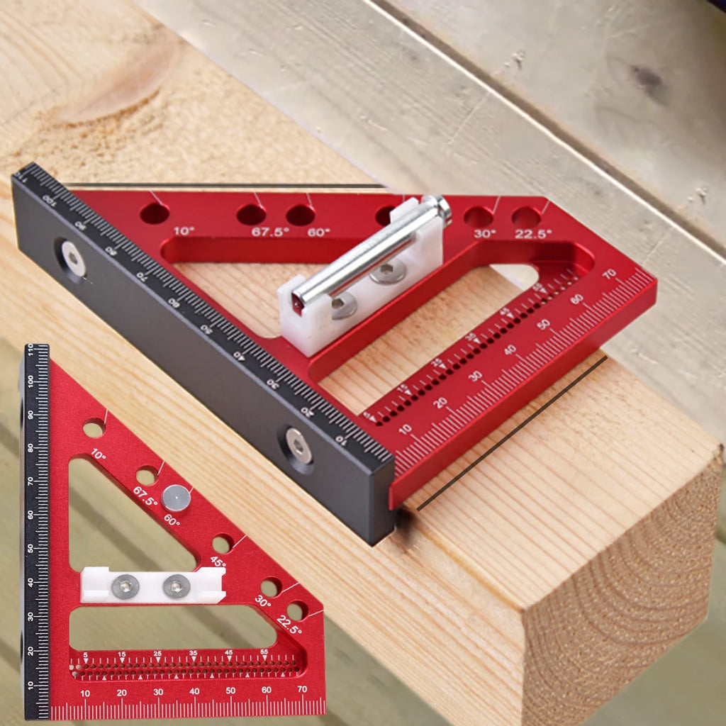 3D Multi-Angle Measuring Ruler - Precision Aluminum Tool