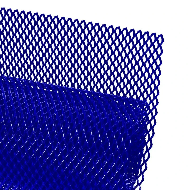 Universal Aluminum Car Grille Mesh 100x33cm | Red/Blue - image 3