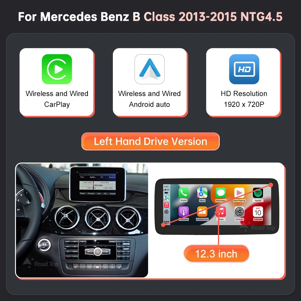 Wireless CarPlay & Android Auto Display for Mercedes-Benz 2013-2015 - image 8