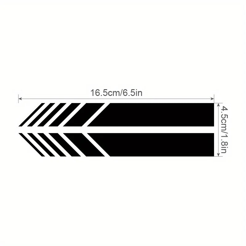 JDM 4-Piece Reflective Racing Stripes Vinyl Decal Kit - image 3