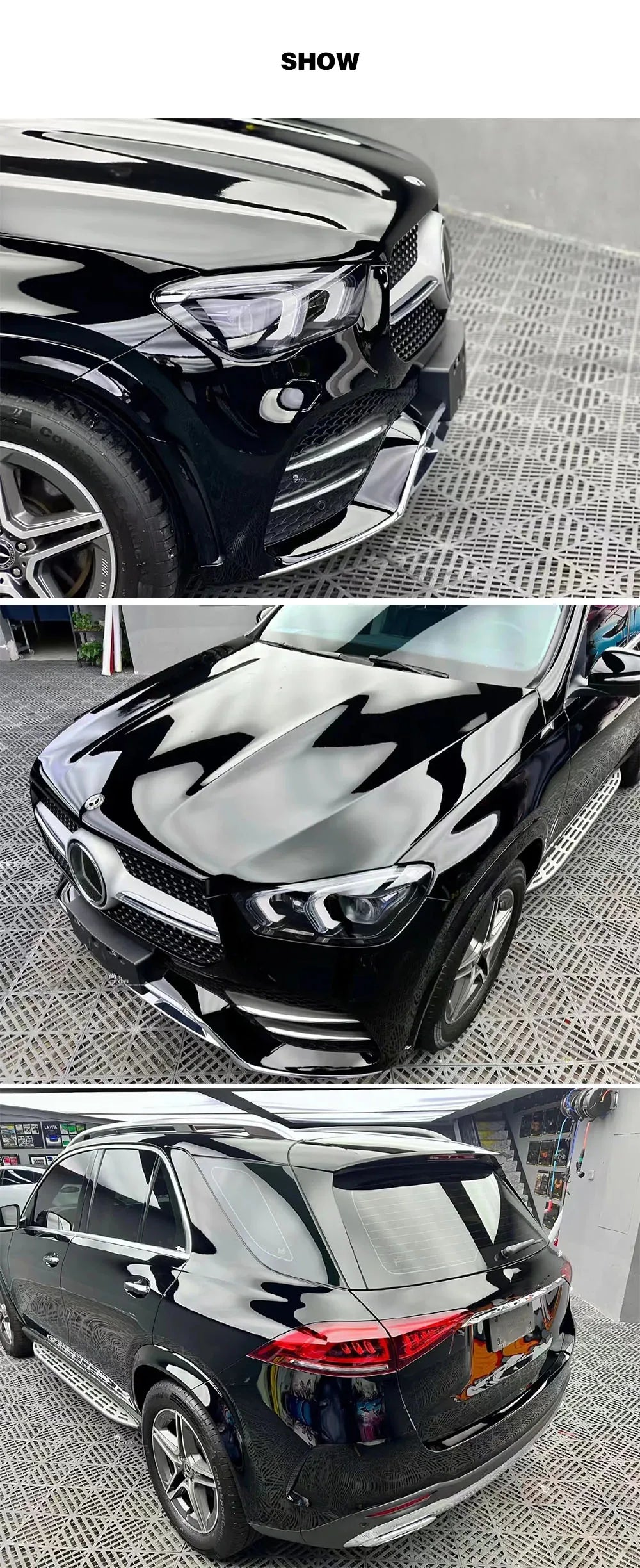 Carbon Fiber Car Body Vinyl Wrap, Matte and Glossy Black Film - view 12