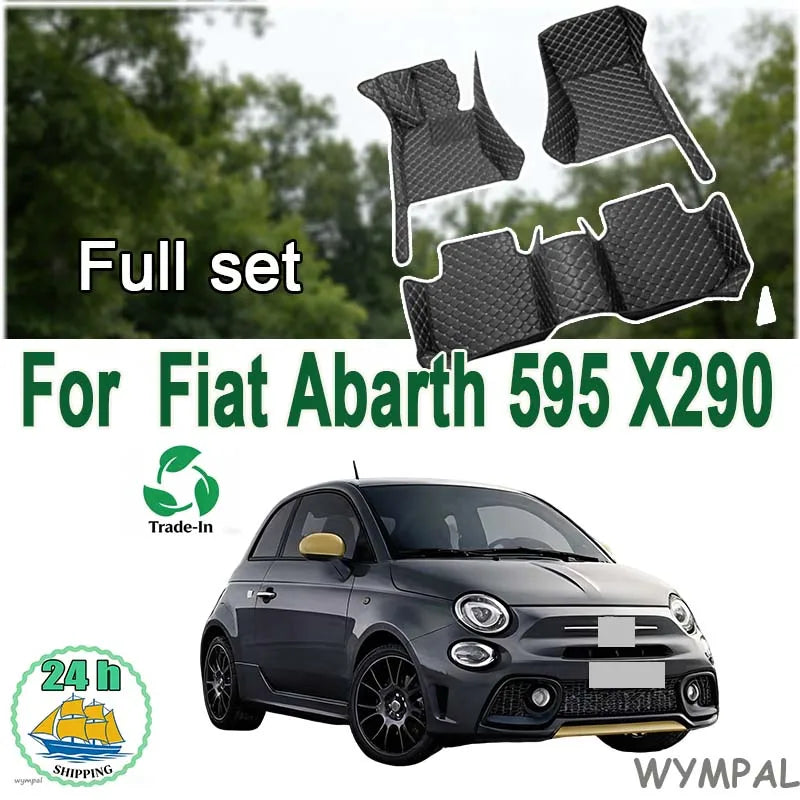 Car Floor Mat For Fiat Abarth 595 X290 2012~2022 Waterproof Tapetes Para Carro Alfombrillas Coche Car Mats Floor Car Accessories