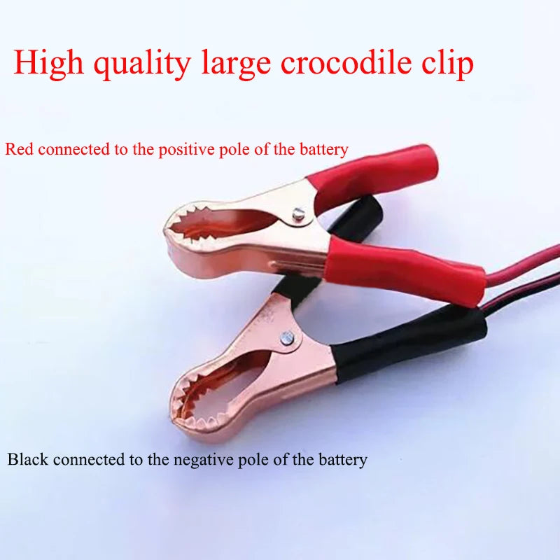 12V Battery Clamp to Cigarette Lighter Socket Adapter, 0.35-5m