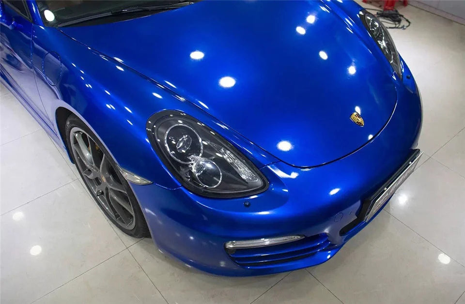 Blue Glossy Car Vinyl Wrap Film - Color Change Sticker - image 3