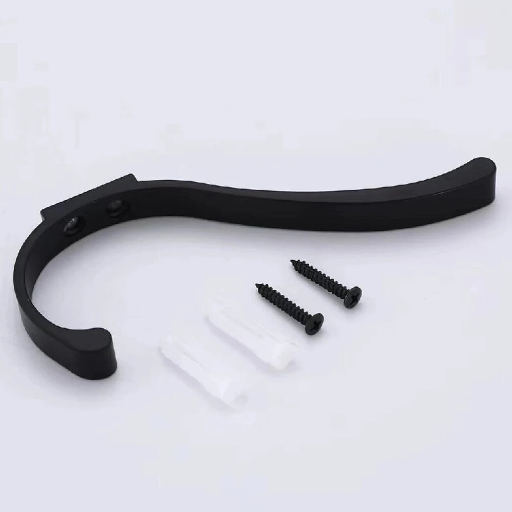 Heavy-Duty Black Metal Wall Hook – Coats & Backpacks