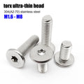 304 Stainless Steel Ultra Low Profile Torx Screws M1.6-M8 (5/10/50pcs)