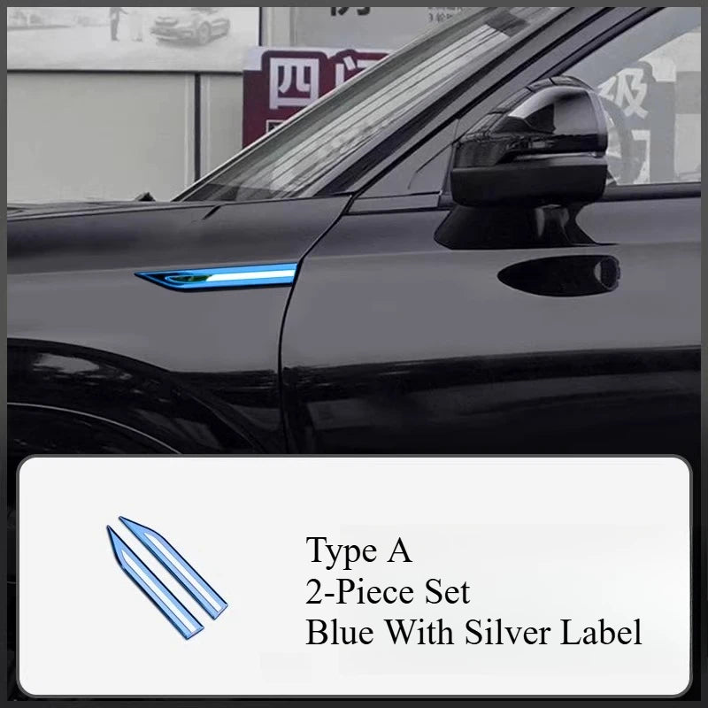 Blade Style Fender Side Trim Sticker Set for Car Exterior