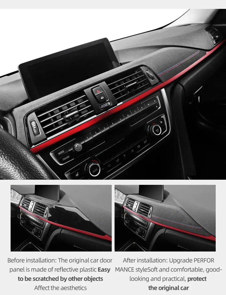 Suede or Carbon Fiber Dashboard Panel Cover for BMW 3 Series F30 F34