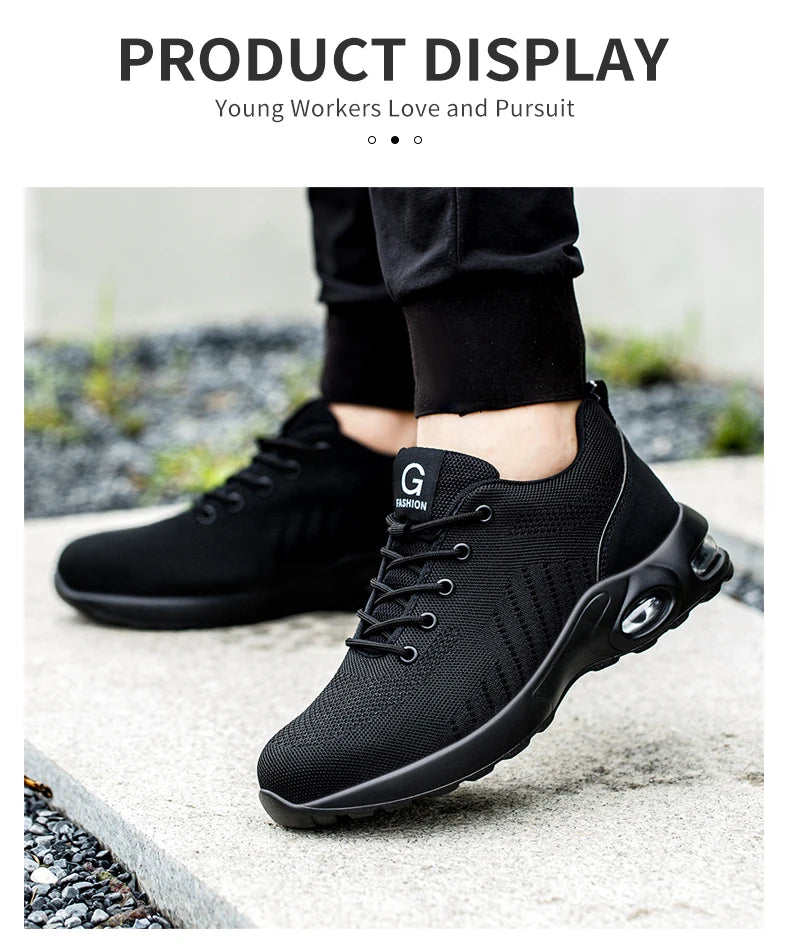 Men's Steel Toe Anti-Smash Work Sneakers & Tactical Boots - image 13