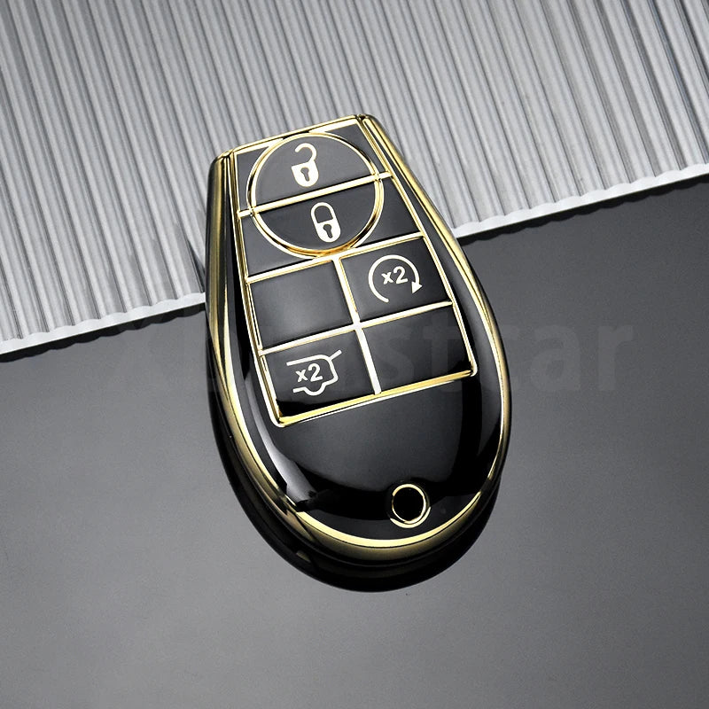 TPU Car Key Fob Cover Case for Dodge Jeep Chrysler - image 18