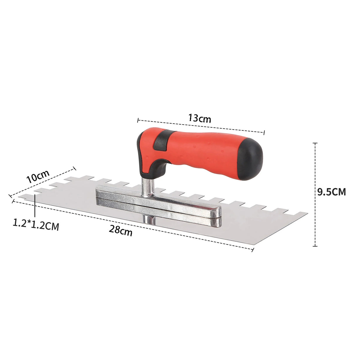 Stainless Steel Square Notched Trowel for Wall & Floor Tile Installation