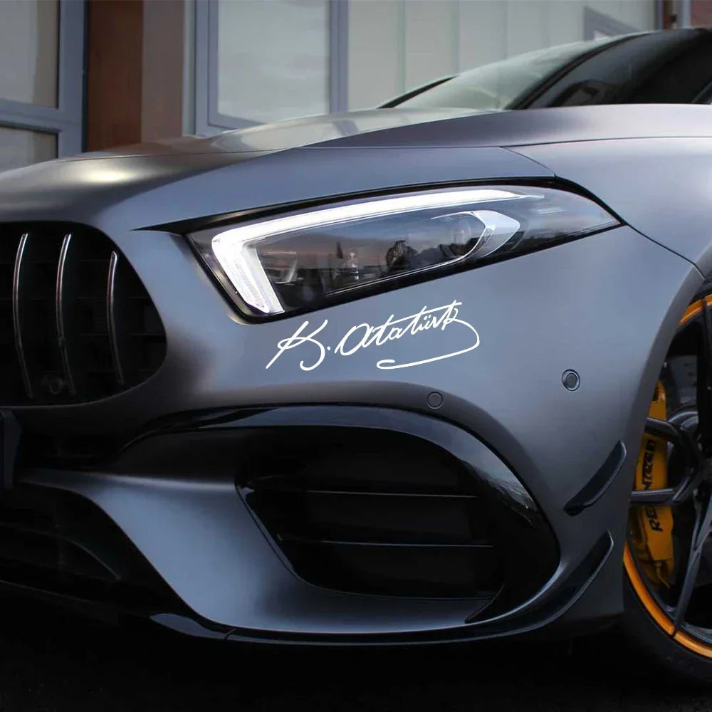 Signature Script Vinyl Car Sticker, Scratch-Resistant Decal - view 10