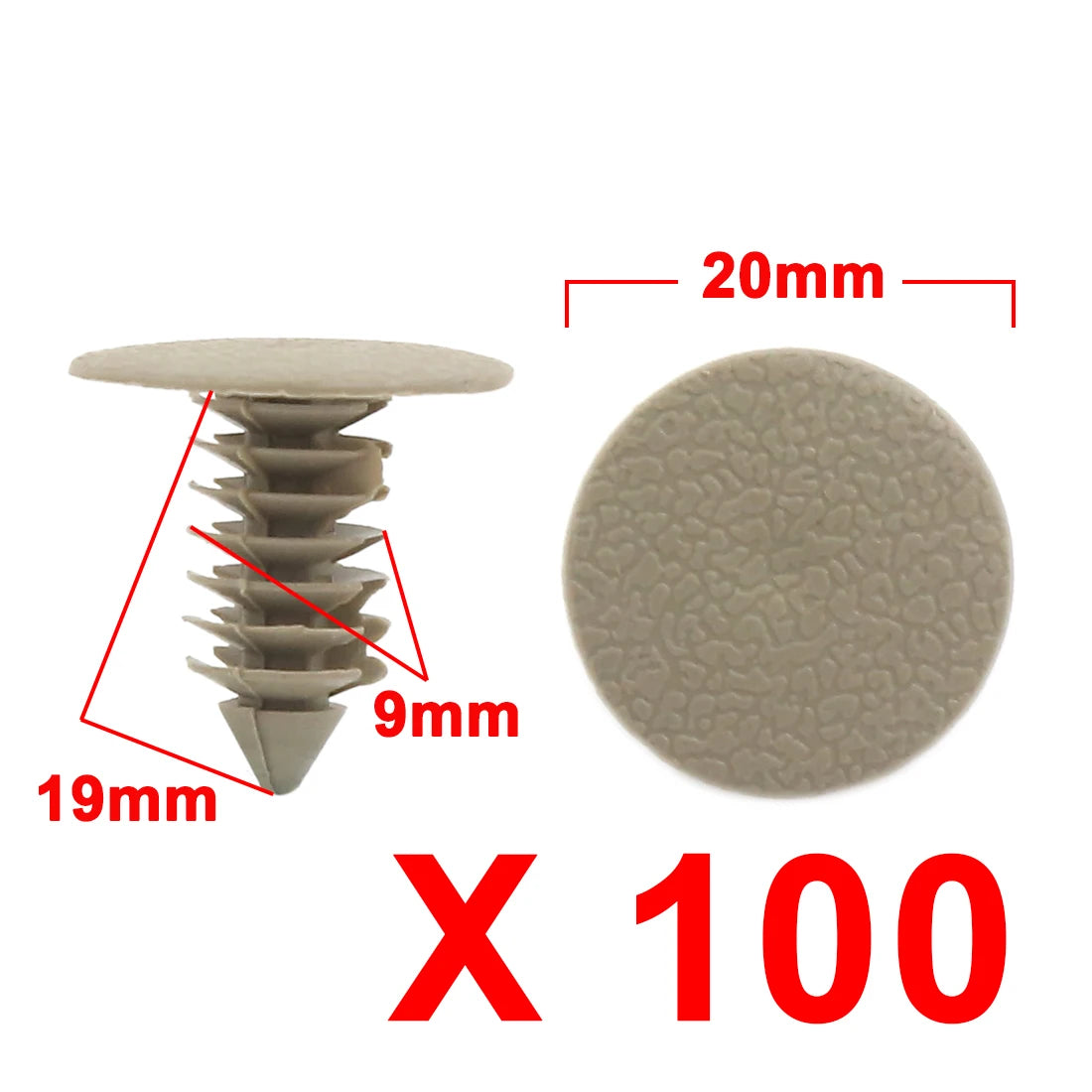 Durable 9mm Plastic Door Bumper Rivet Clips for Car Interior - image 16