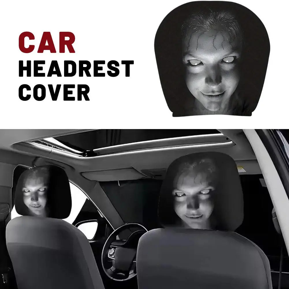 Skull Embroidered Car Headrest Covers (2 Pack) Universal Fit - image 11