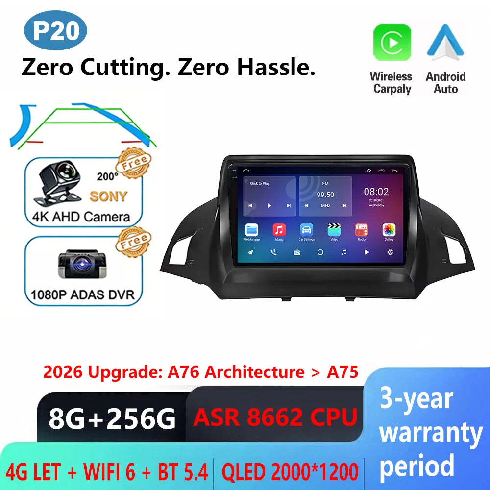 Ford C-MAX/Kuga/Escape Car Radio with GPS & Wireless CarPlay - image 20